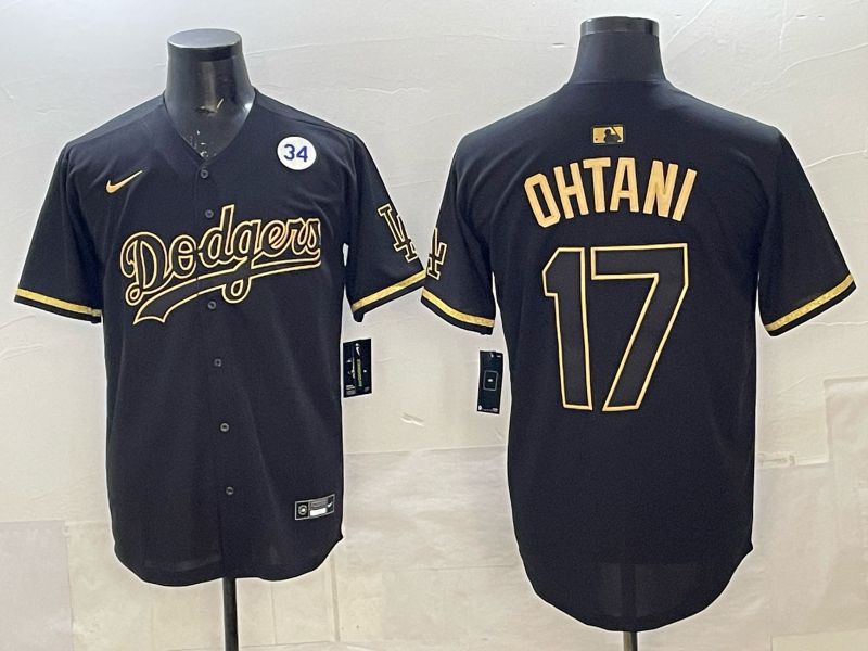 Men 2025 Los Angeles Dodgers #17 Ohtani Black Nike MLB Jersey style 081->los angeles dodgers->MLB Jersey